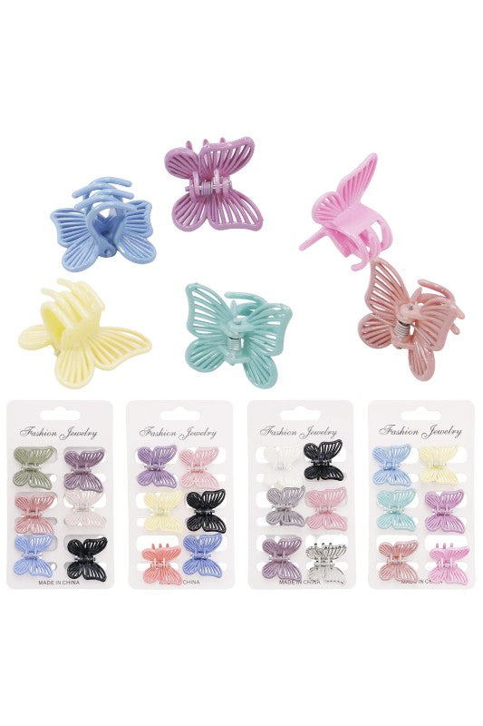 Mini Butterfly Clips - 6pk