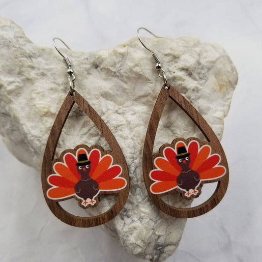 Thanksgiving Wood Earrings