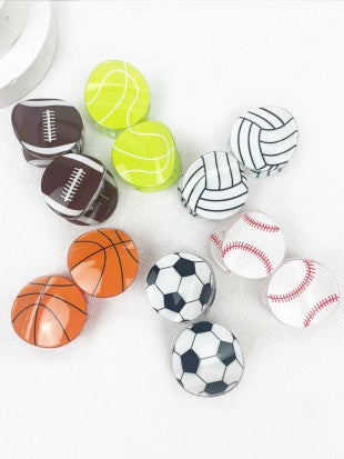 Sports Ball Theme Medium Size Claw Clips
