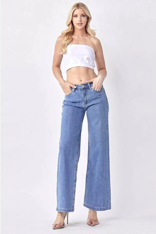 Risen Mid Rise Wide Leg Jean - FB2410