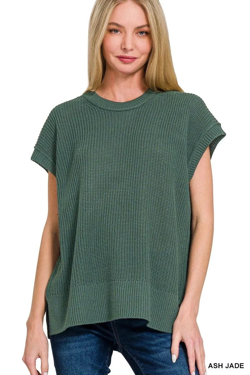 Zenana Knit Short Sleeve Sweater