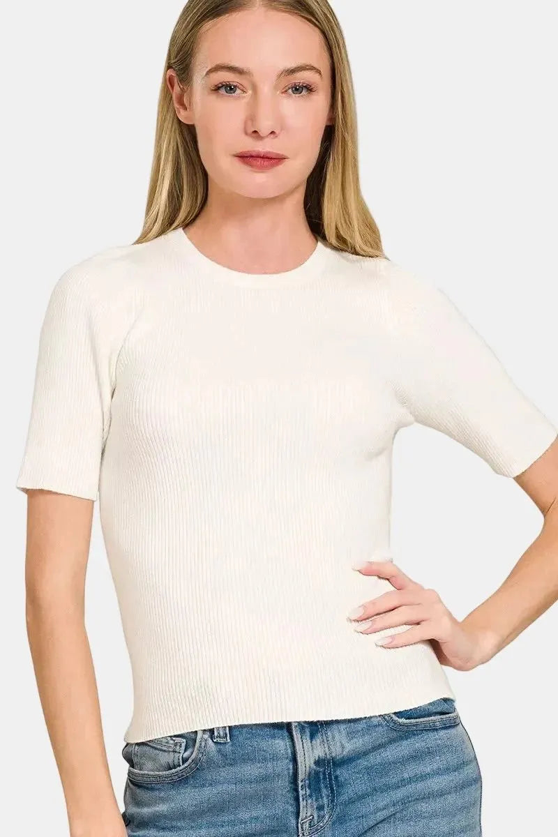 Short Sleeve Viscose Top