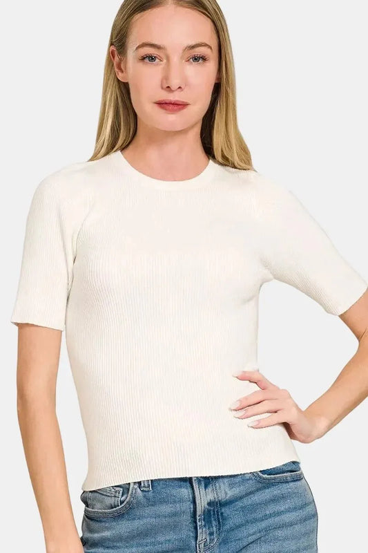 Short Sleeve Viscose Top