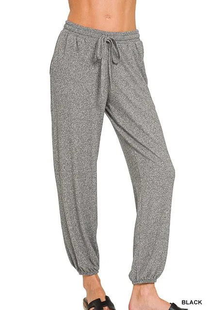 Zenana Hacci Jogger Pants