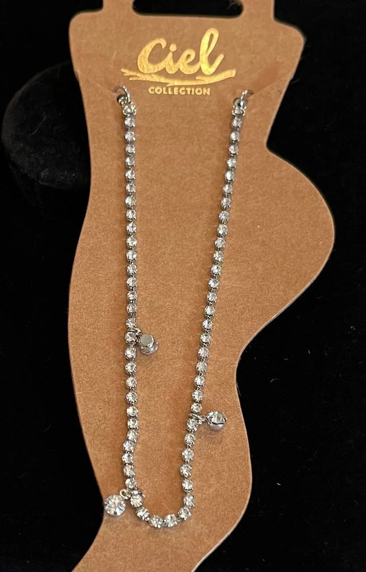 Full Rhinestone Anklet Dangle Rhinestones