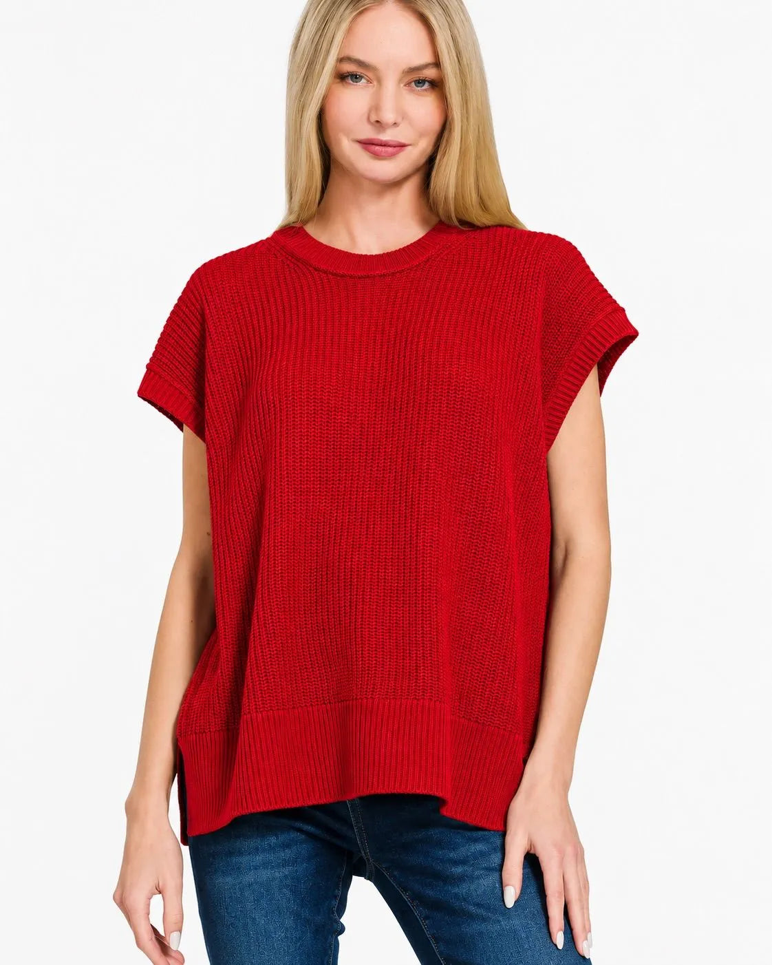 Zenana Knit Short Sleeve Sweater