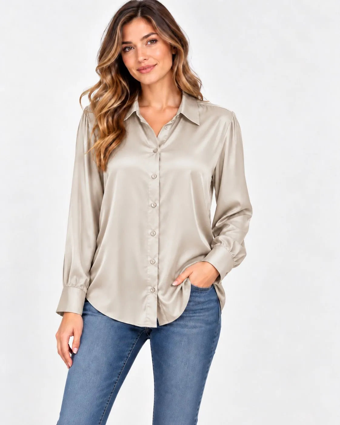 Zenana Button Down Top