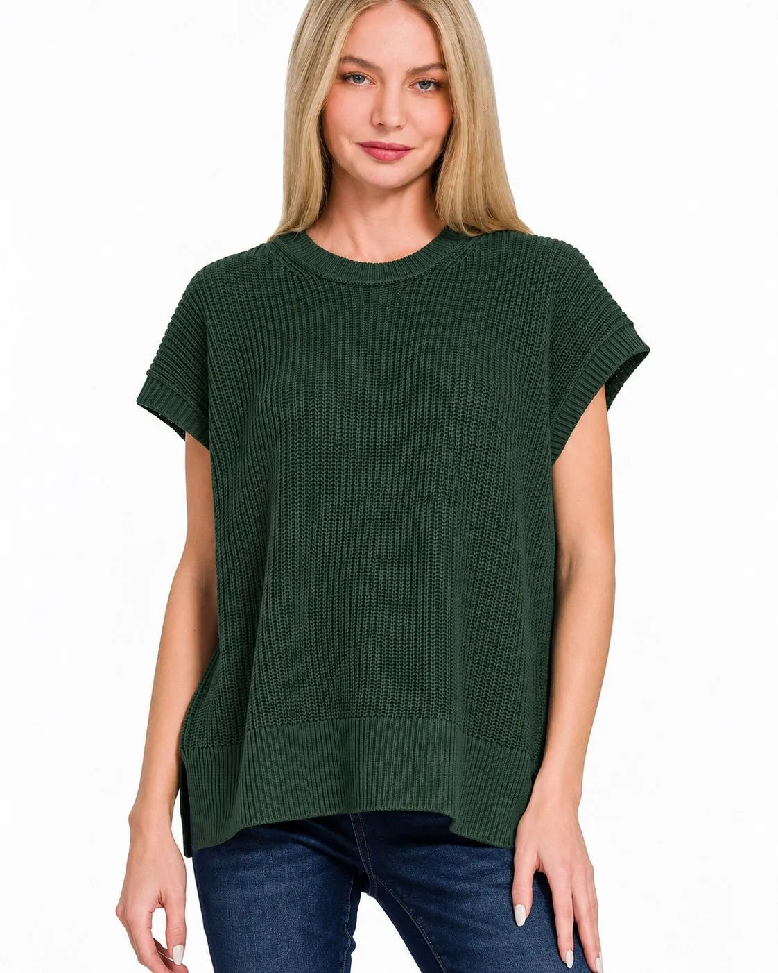 Zenana Knit Short Sleeve Sweater