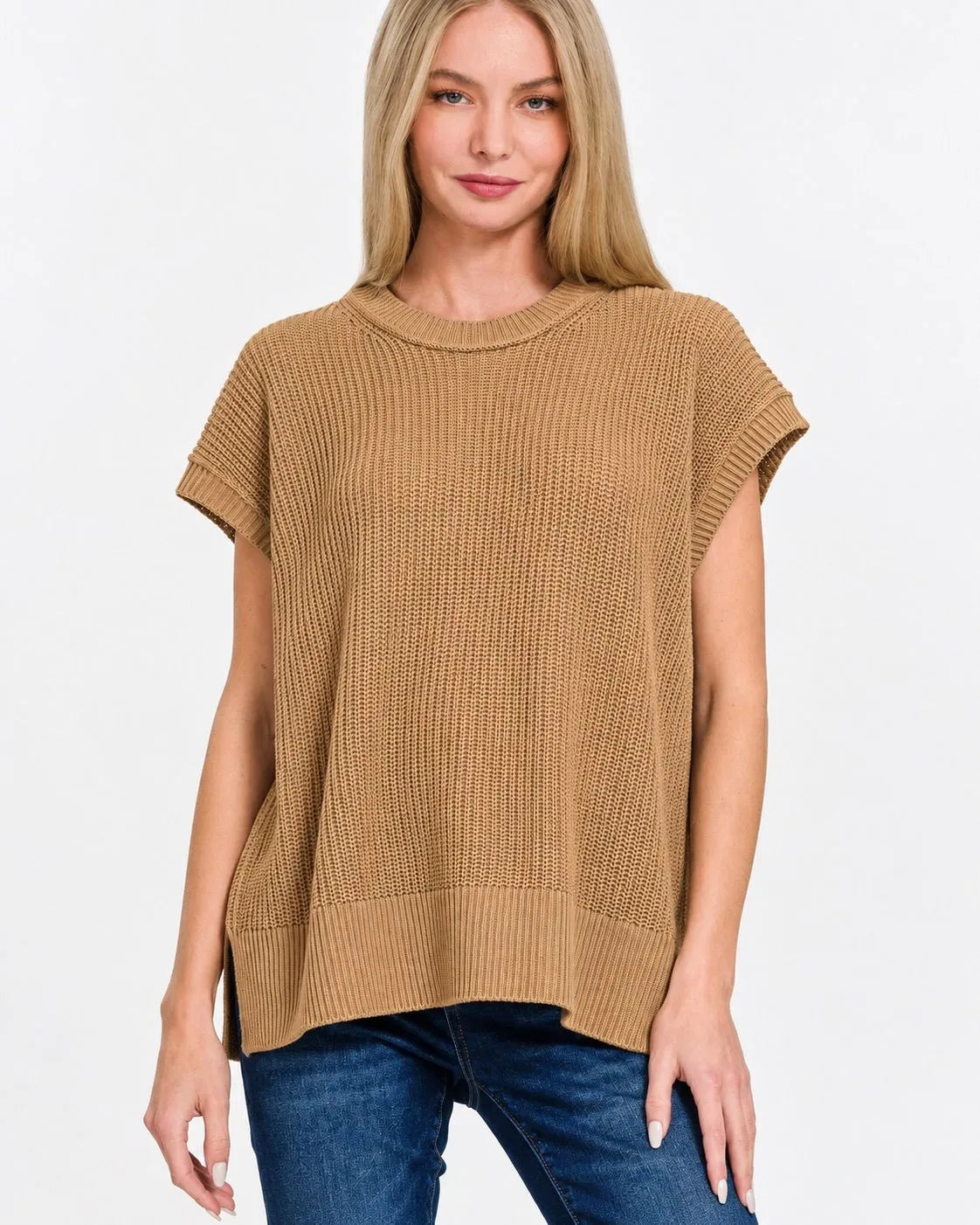 Zenana Knit Short Sleeve Sweater