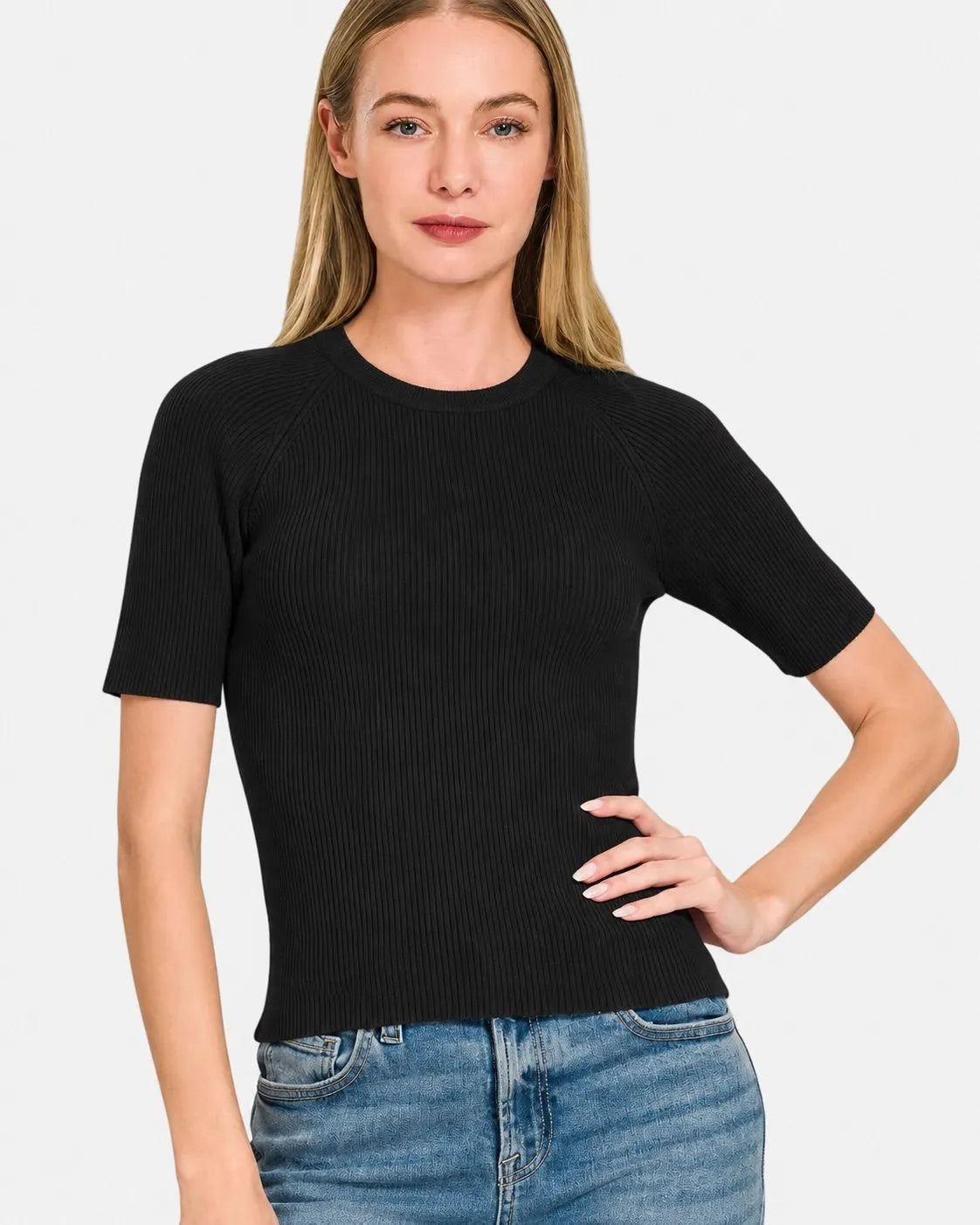 Short Sleeve Viscose Top