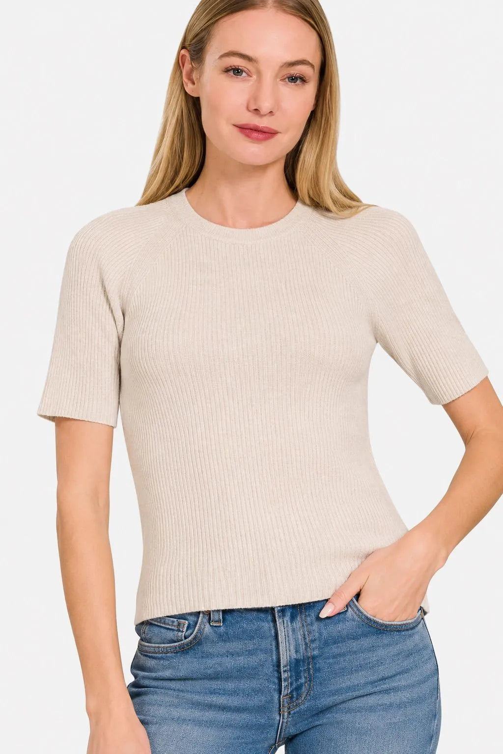 Short Sleeve Viscose Top