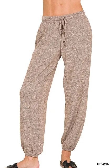 Zenana Hacci Jogger Pants