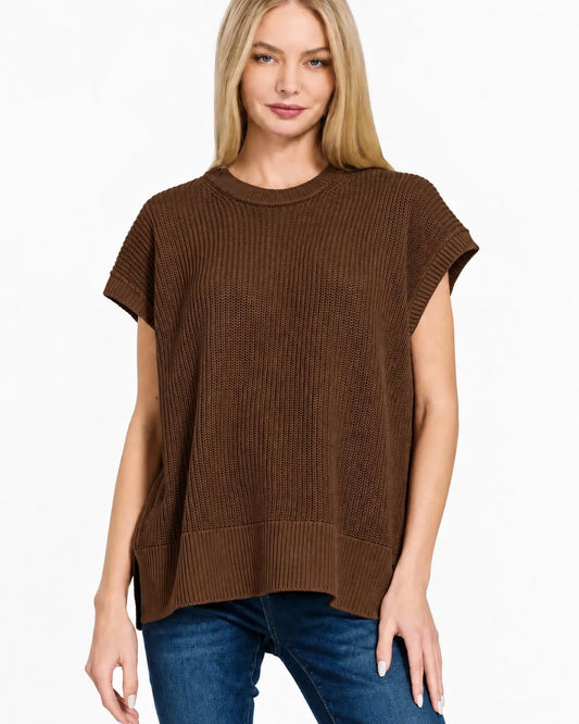 Zenana Knit Short Sleeve Sweater