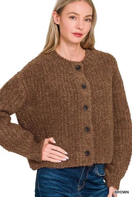 Zenana Button Down Cardigan