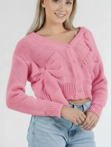 Simply Southern - Pink Bow Sweater