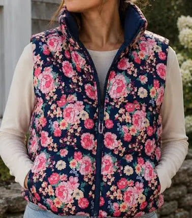 Simply Southern - Floral Puffer Vests