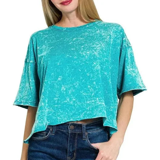 Zenana Oversized Washed Top