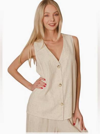Zenana Button up Vest