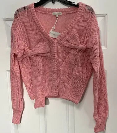 Simply Southern - Pink Bow Sweater