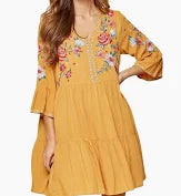 Savanna Jane Dress Floral Embroidered Babydoll