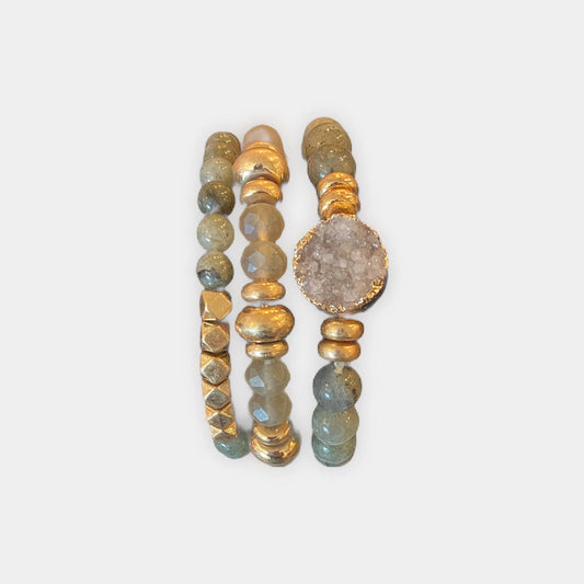 Stone Stretch Bracelet Set